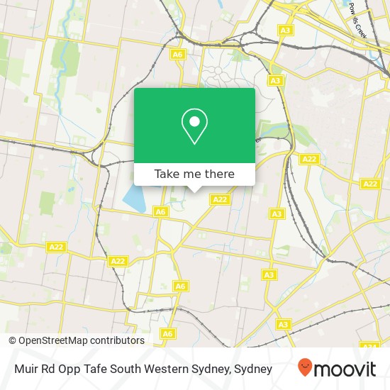 Muir Rd Opp Tafe South Western Sydney map