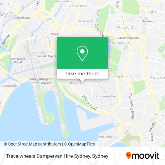 Travelwheels Campervan Hire Sydney map