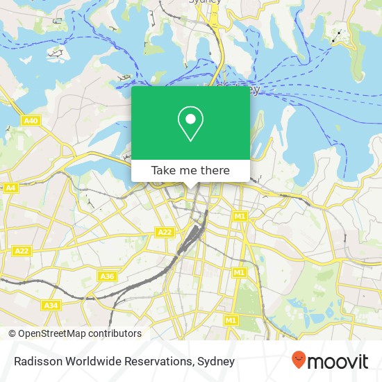 Radisson Worldwide Reservations map