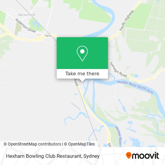 Hexham Bowling Club Restaurant map