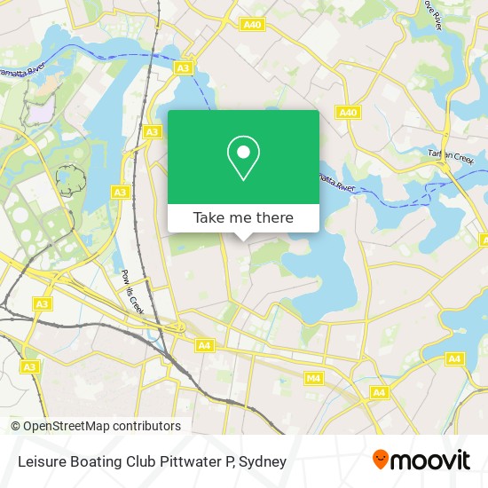 Leisure Boating Club Pittwater P map