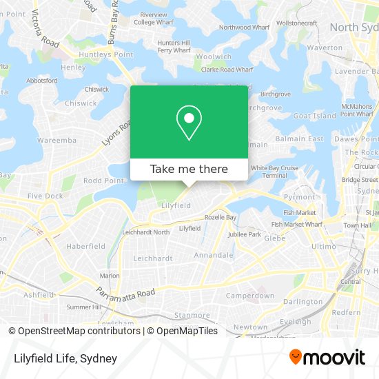 Lilyfield Life map