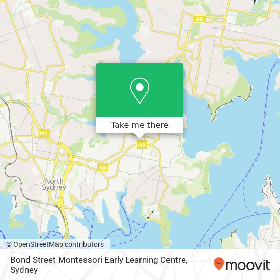 Mapa Bond Street Montessori Early Learning Centre