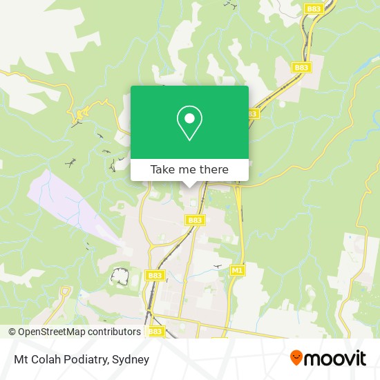 Mt Colah Podiatry map