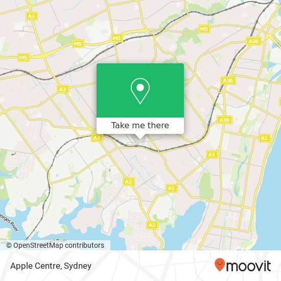 Apple Centre map