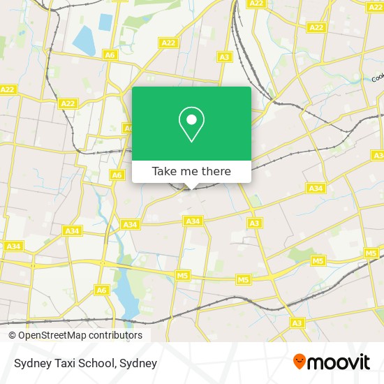 Sydney Taxi School map