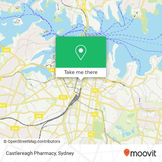 Mapa Castlereagh Pharmacy