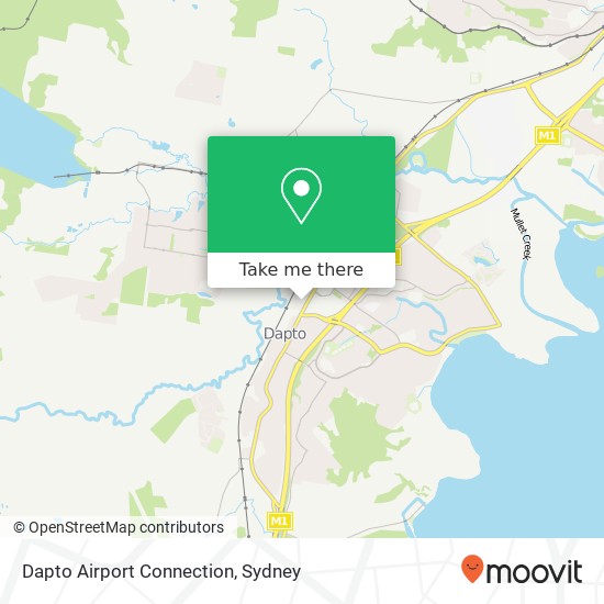 Dapto Airport Connection map