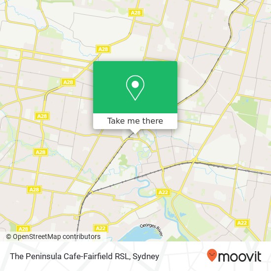 The Peninsula Cafe-Fairfield RSL map