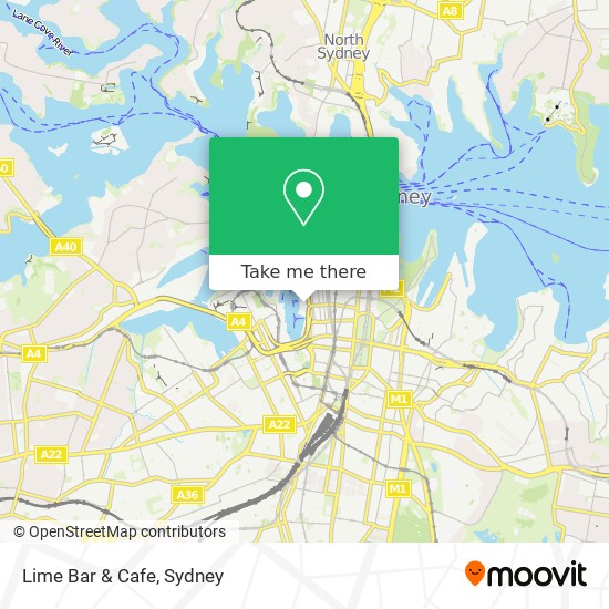 Mapa Lime Bar & Cafe