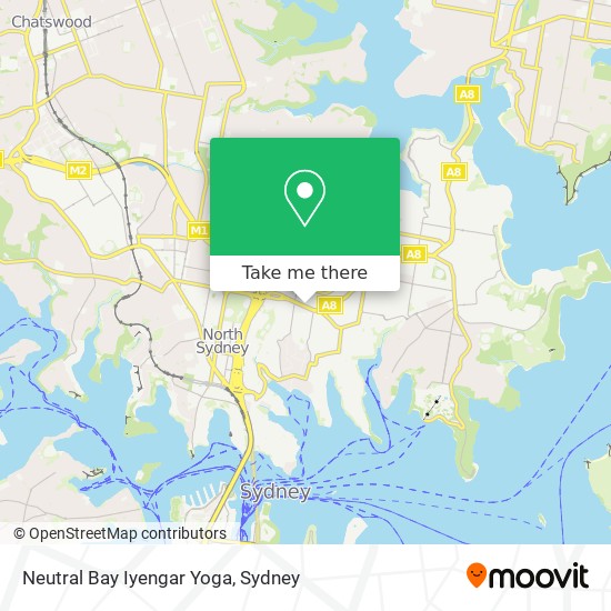 Mapa Neutral Bay Iyengar Yoga