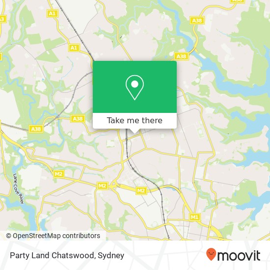 Party Land Chatswood map