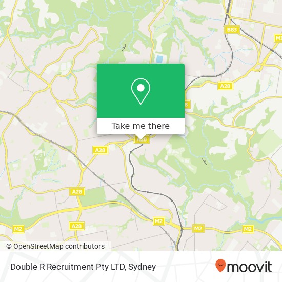 Mapa Double R Recruitment Pty LTD