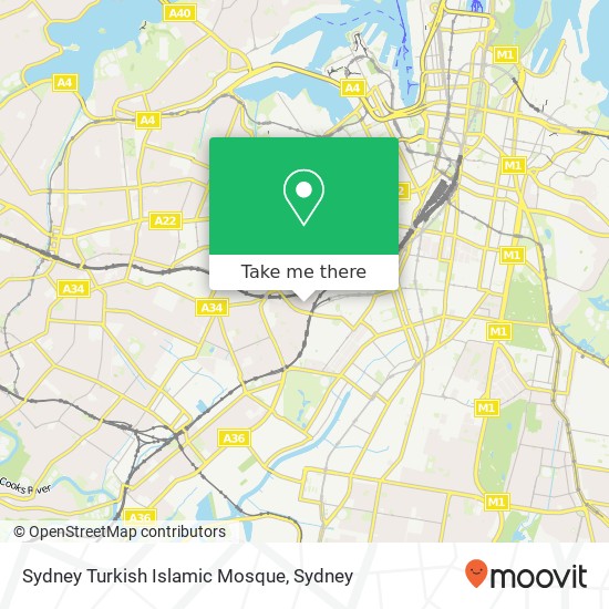 Sydney Turkish Islamic Mosque map