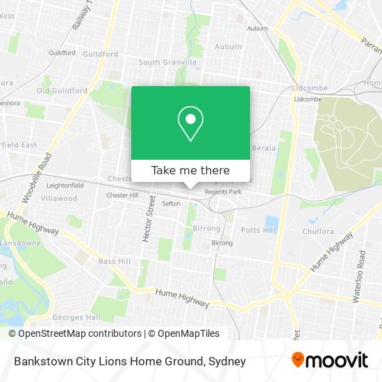 Bankstown City Lions Home Ground map