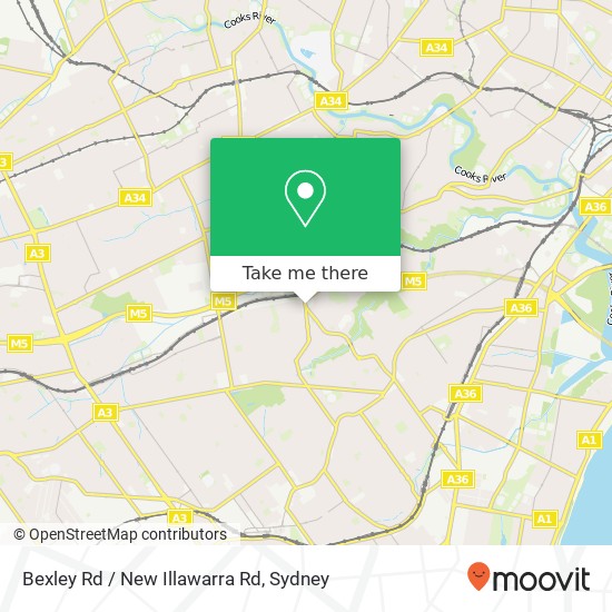 Mapa Bexley Rd / New Illawarra Rd