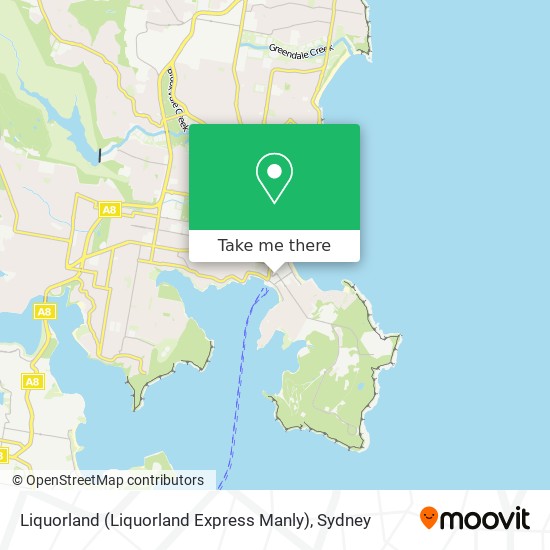 Mapa Liquorland (Liquorland Express Manly)