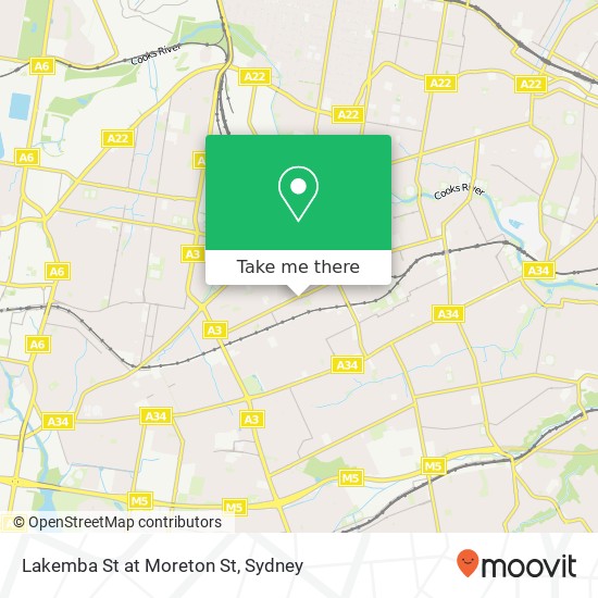 Lakemba St at Moreton St map