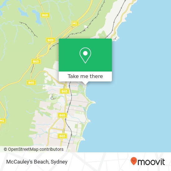 Mapa McCauley's Beach