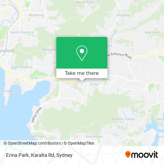 Mapa Erina Park, Karalta Rd