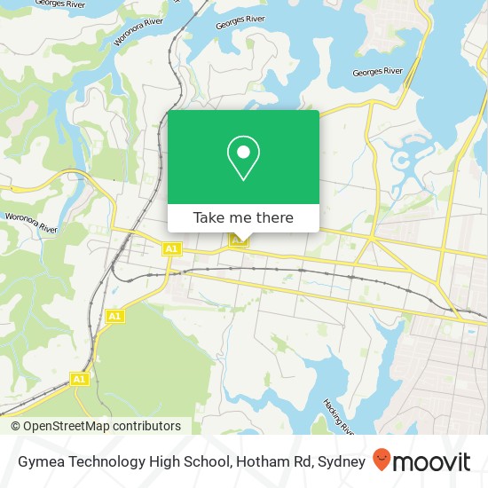 Gymea Technology High School, Hotham Rd map