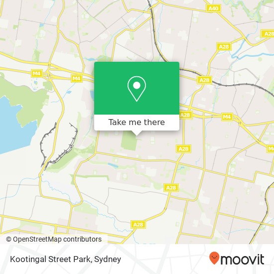 Kootingal Street Park map