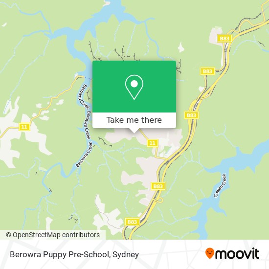 Mapa Berowra Puppy Pre-School