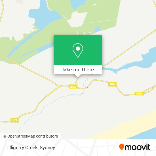 Mapa Tilligerry Creek