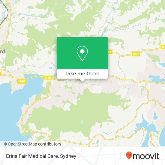 Mapa Erina Fair Medical Care