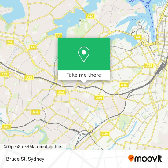 Mapa Bruce St