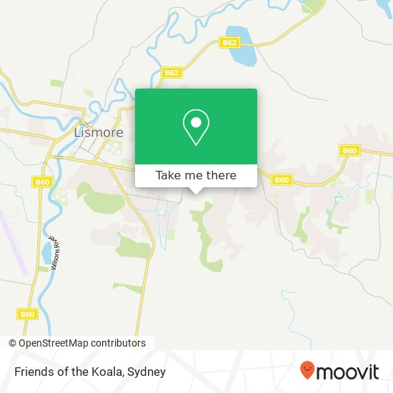 Friends of the Koala map