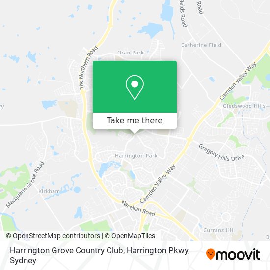 Mapa Harrington Grove Country Club, Harrington Pkwy