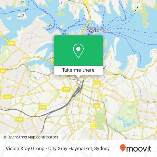 Mapa Vision Xray Group - City Xray Haymarket