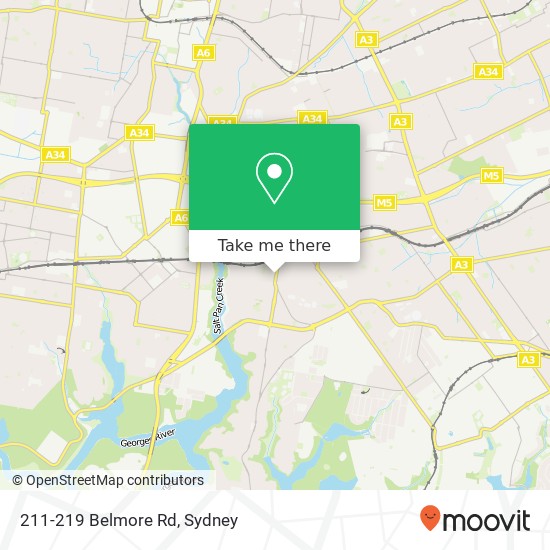 211-219 Belmore Rd map