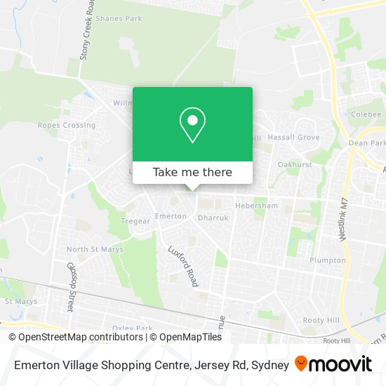 Emerton Village Shopping Centre, Jersey Rd map