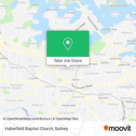Mapa Haberfield Baptist Church