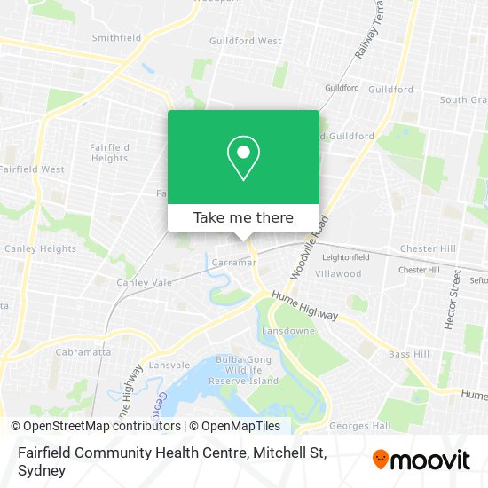 Fairfield Community Health Centre, Mitchell St map