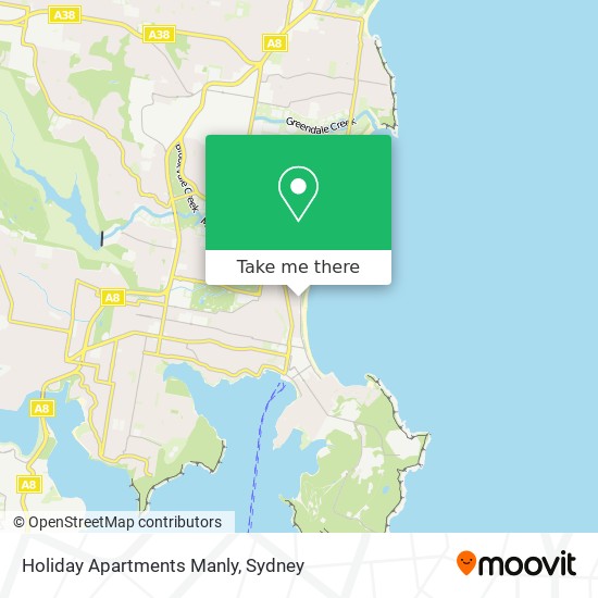 Holiday Apartments Manly map