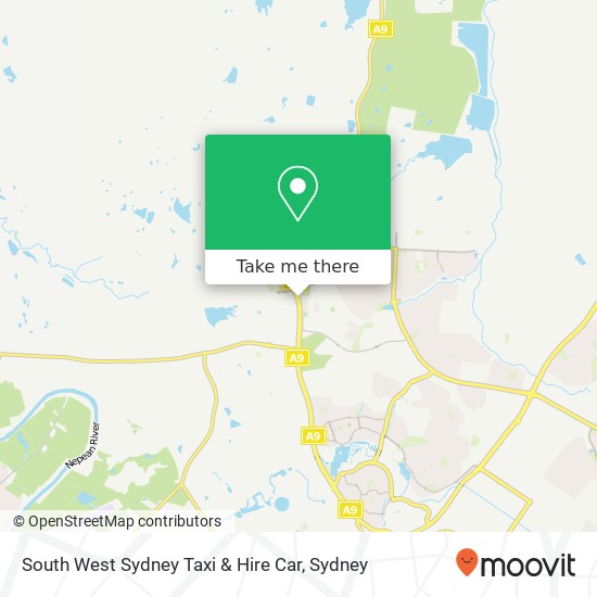 South West Sydney Taxi & Hire Car map