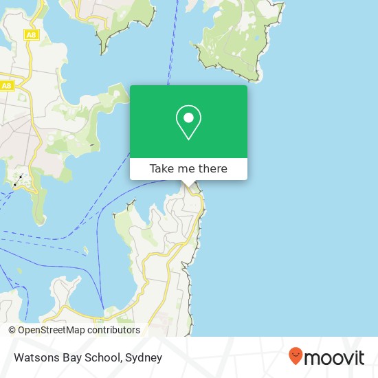 Mapa Watsons Bay School