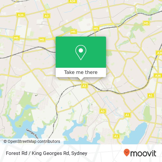 Forest Rd / King Georges Rd map