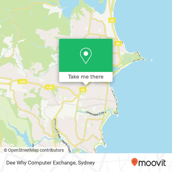 Mapa Dee Why Computer Exchange