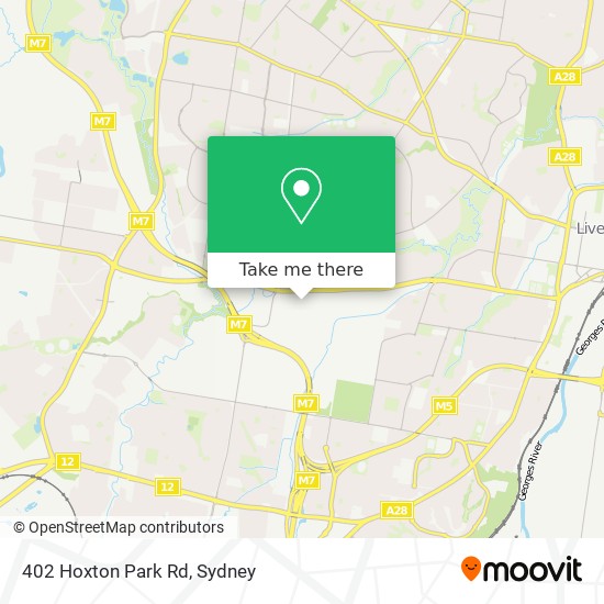 402 Hoxton Park Rd map