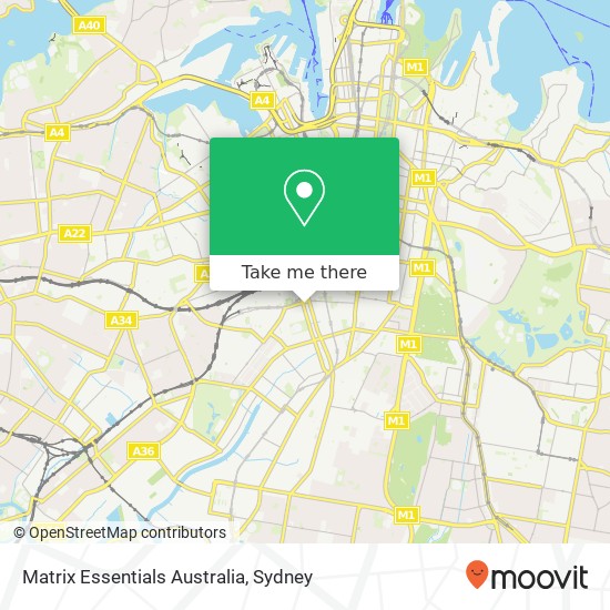Matrix Essentials Australia map