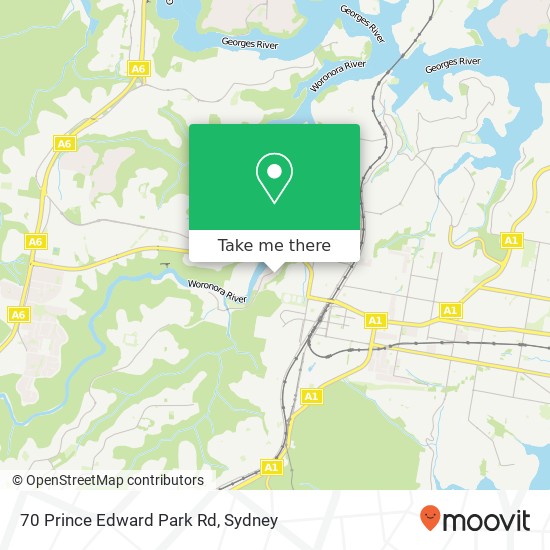 70 Prince Edward Park Rd map