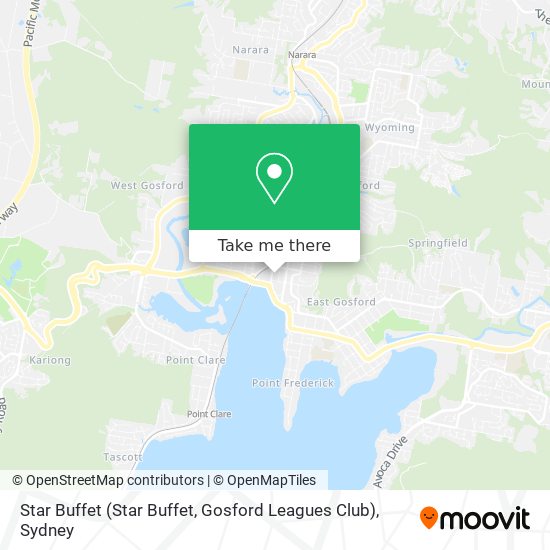 Star Buffet (Star Buffet, Gosford Leagues Club) map