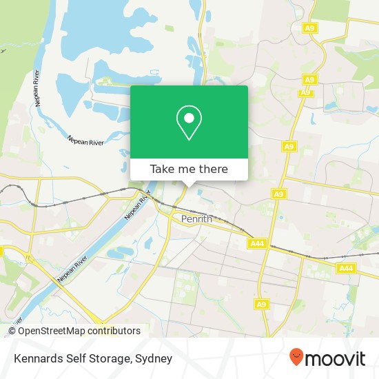 Kennards Self Storage map