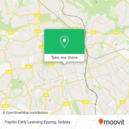 Mapa Papilio Early Learning Epping