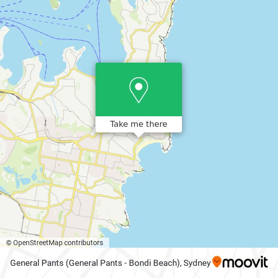 General Pants (General Pants - Bondi Beach) map