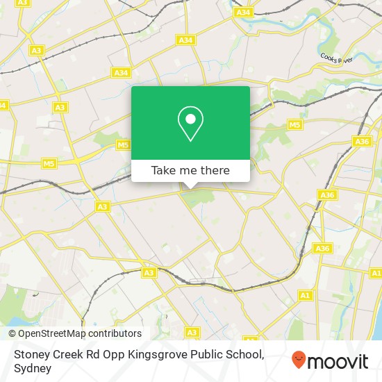 Stoney Creek Rd Opp Kingsgrove Public School map